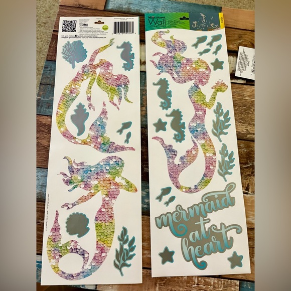 Rainbow Mermaid Wall Decor decals 
Bright Fun door knob sayings - Picture 3 of 7